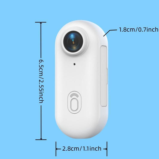 Portable Vlogging Camera, 1080P USB Rechargeable Action Camera, 140 Min Battery Life, 30M Waterproof Camera, Pet POV Camera