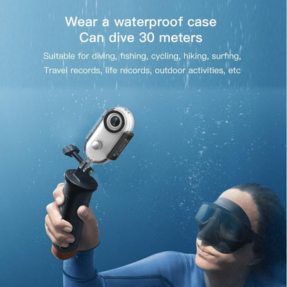 Portable Vlogging Camera, 1080P USB Rechargeable Action Camera, 140 Min Battery Life, 30M Waterproof Camera, Pet POV Camera