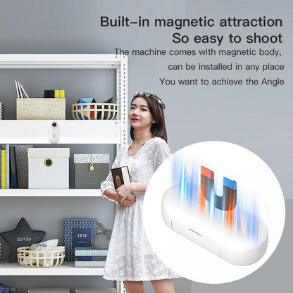 Portable Vlogging Camera, 1080P USB Rechargeable Action Camera, 140 Min Battery Life, 30M Waterproof Camera, Pet POV Camera